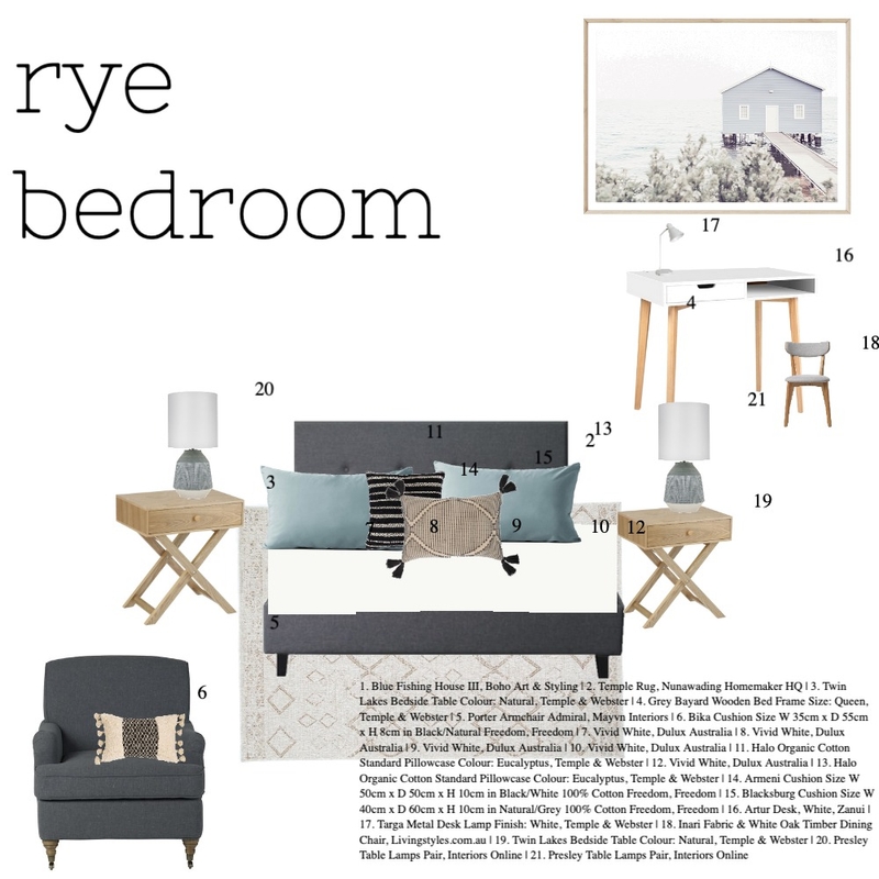 bedroom rye Mood Board by Zhush It on Style Sourcebook