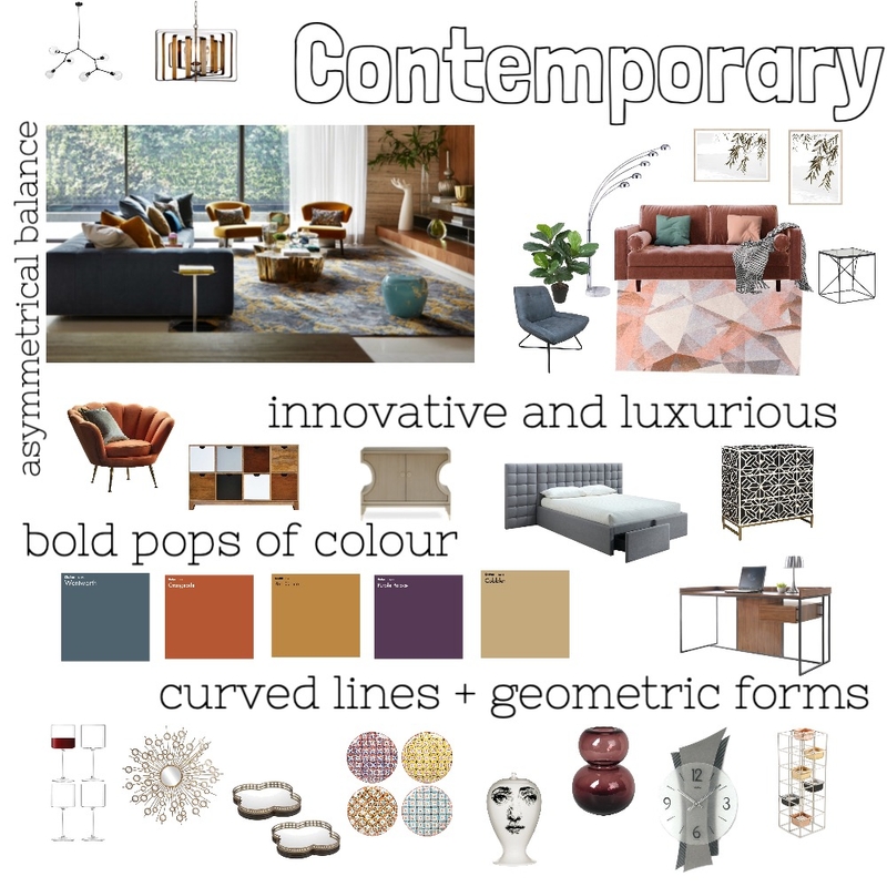 Contemporary Mood Board by Johnna Ehmke on Style Sourcebook