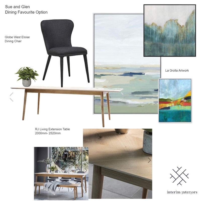 Sue and Glen Favourite Dining Concept Mood Board by Interim Interiors on Style Sourcebook