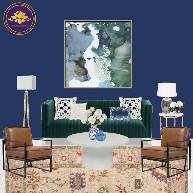 Moody Blue Living Room Mood Board by The Lotus Creative on Style Sourcebook