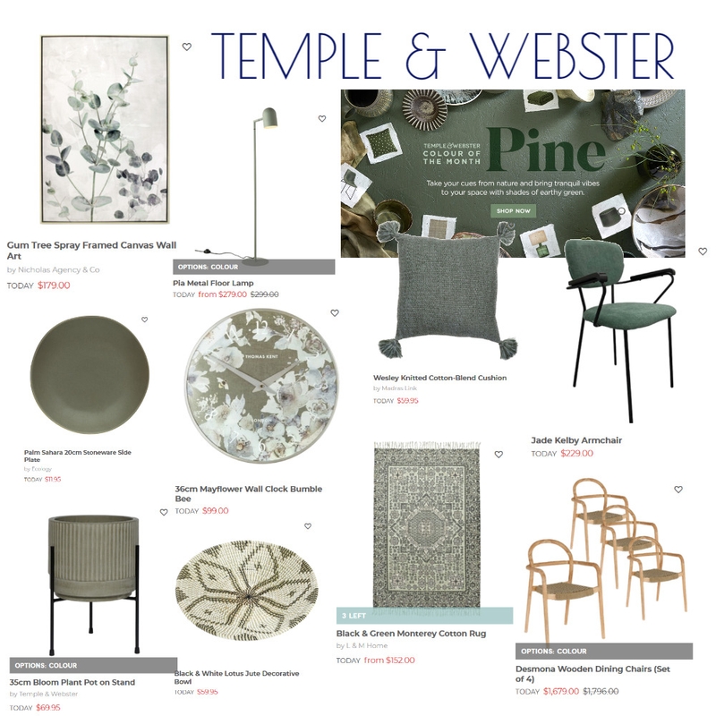 Temple & Webster Pine Mood Board by Kohesive on Style Sourcebook