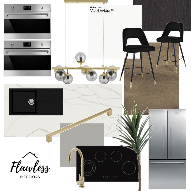 stylish kitchen moodpboard Mood Board by Flawless Interiors Melbourne on Style Sourcebook
