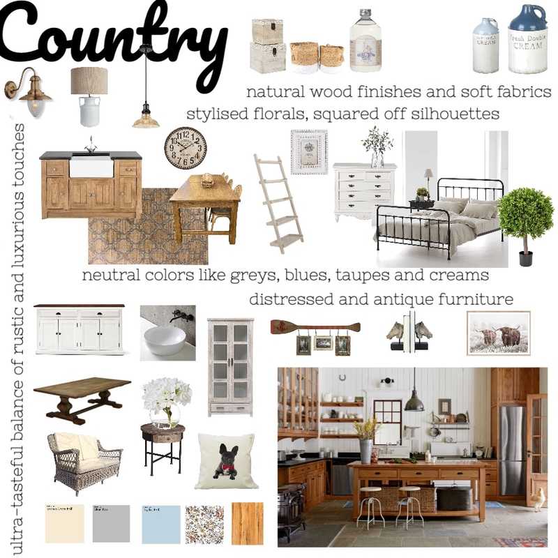 Country Mood Board by Johnna Ehmke on Style Sourcebook