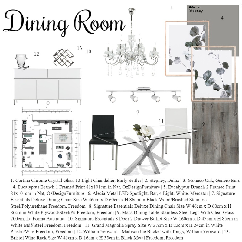 IDI - Mod 9 - Dinning Room Mood Board by Tamz on Style Sourcebook