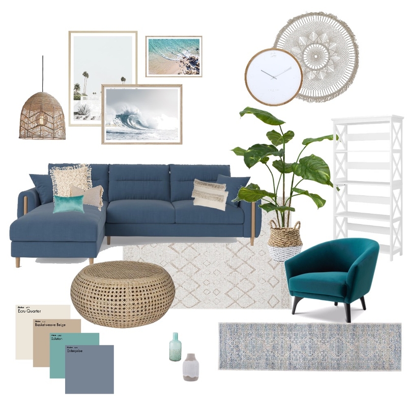 Hampton Style Living Room Mood Board by whitneydana on Style Sourcebook