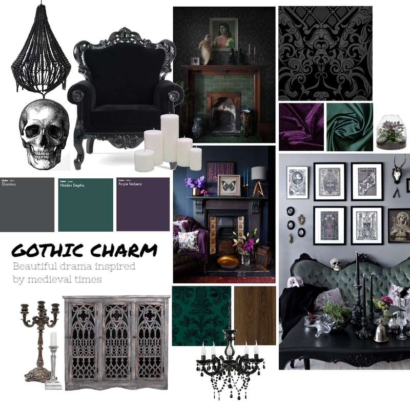 Gothic Charm Mood Board by Leesa Chalker on Style Sourcebook