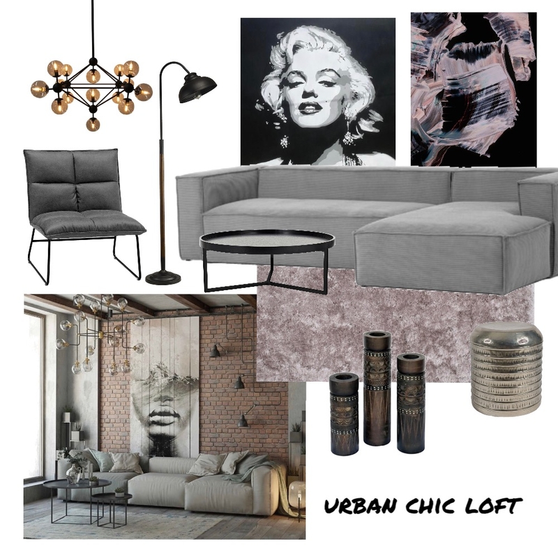 Urban Chic Loft Mood Board by Kialeelykins on Style Sourcebook