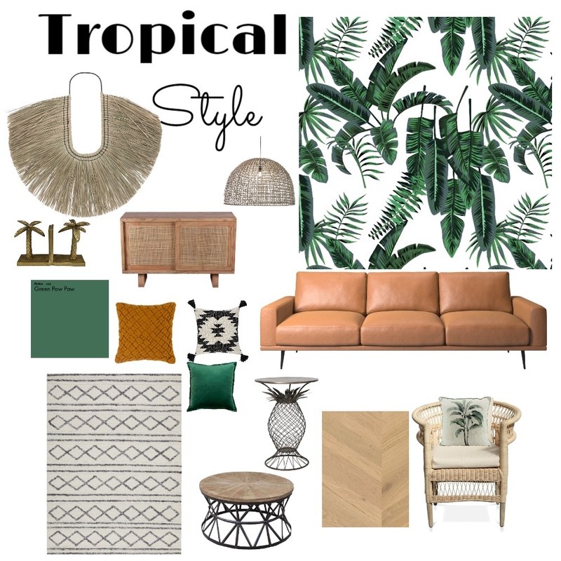 Tropical Style Mood Board by Yolande Smith on Style Sourcebook