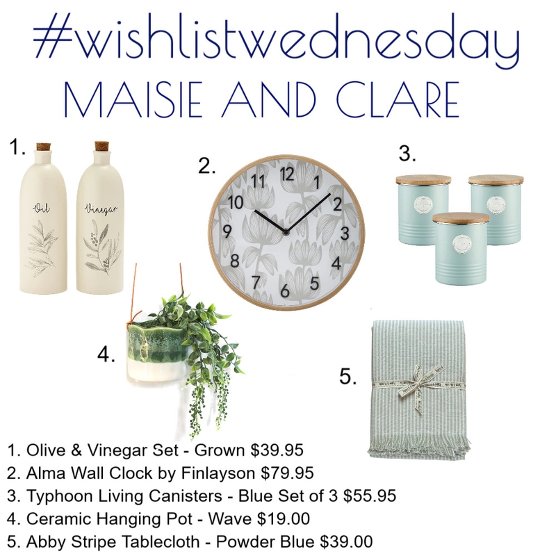 Wishlist Wednesday Maisie and Clare Mood Board by Kohesive on Style Sourcebook