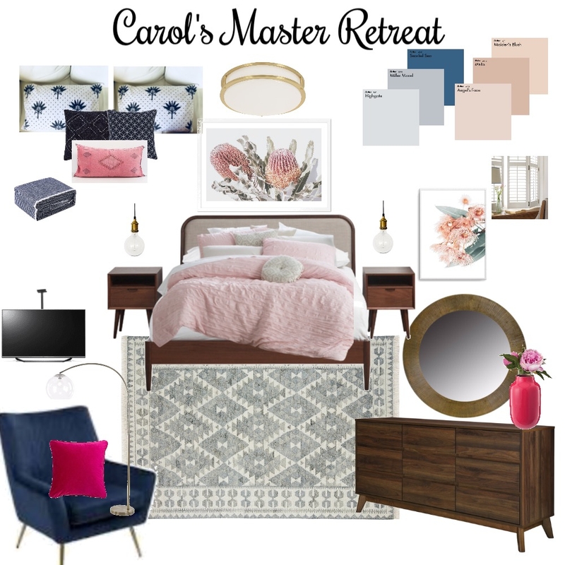Carol's Master Retreat Draft Mood Board by Copper & Tea Design by Lynda Bayada on Style Sourcebook
