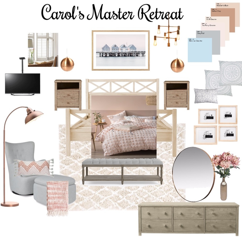 Carol's Master Retreat 1 Mood Board by Copper & Tea Design by Lynda Bayada on Style Sourcebook