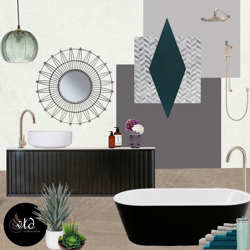 Casual Elegant Bathroom Mood Board by Velvet Tree Design on Style Sourcebook