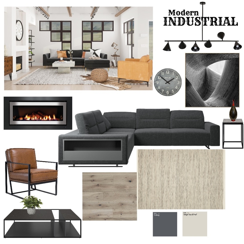 Modern Industrial Mood Board by Sue_Hunt on Style Sourcebook