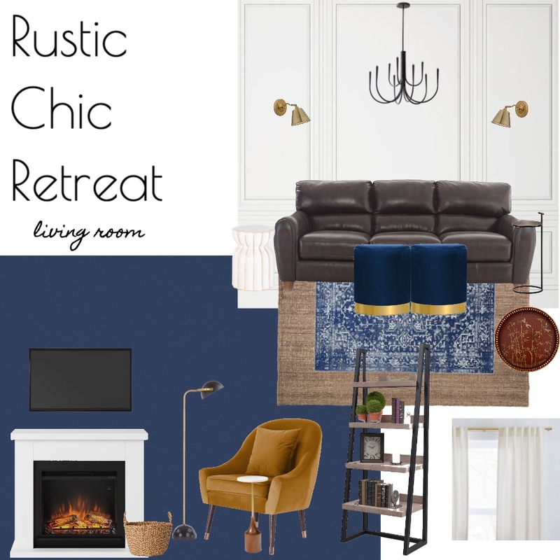 RUSTIC CHIC RETREAT - living room consultation Mood Board by RLInteriors on Style Sourcebook