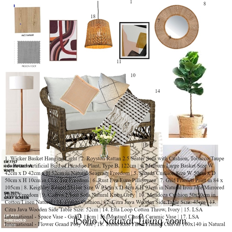 Candace Podersoo Boho Natural living style Product name Mood Board by Candace- Storm on Style Sourcebook