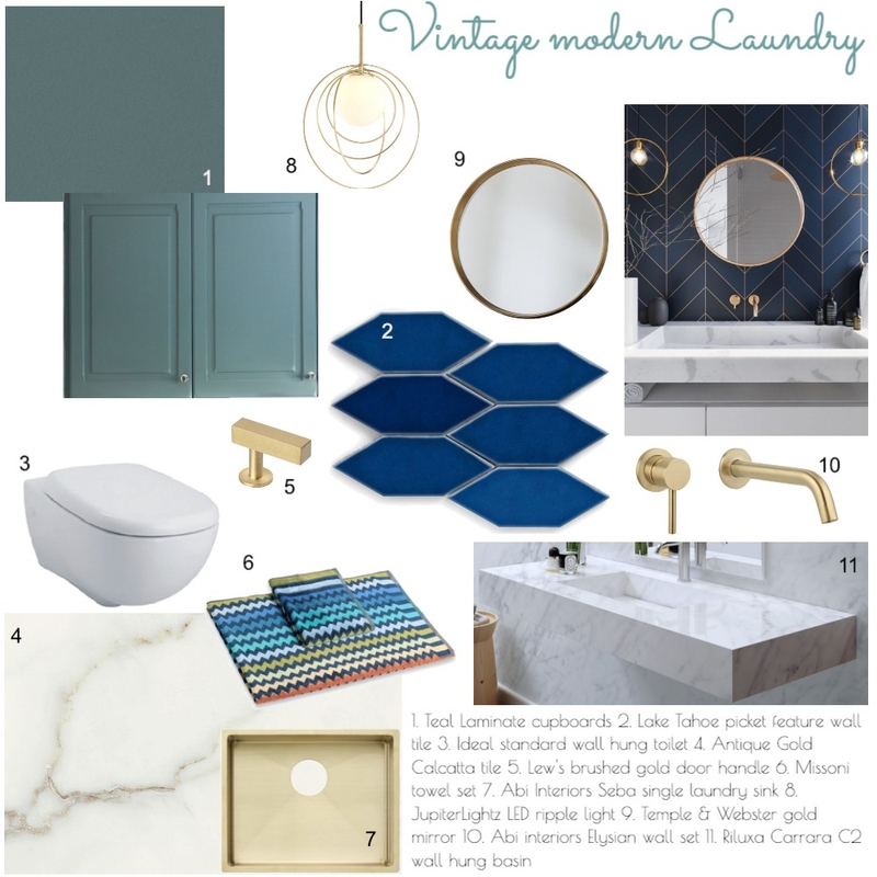 blue green laundry/WC Mood Board by Megan.webb@me.com on Style Sourcebook