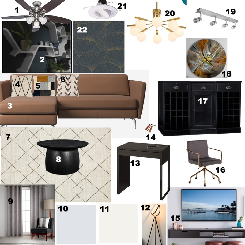 nick's living room sample board Interior Design Mood Board by Purvi ...