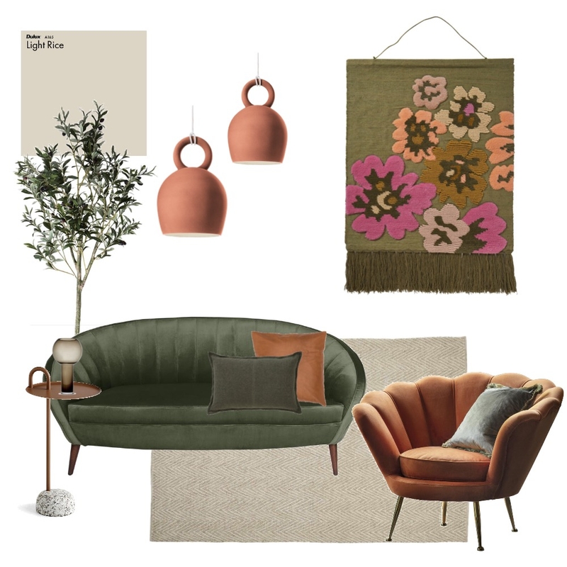 Retro Living Mood Board by Hunter Style Studio on Style Sourcebook