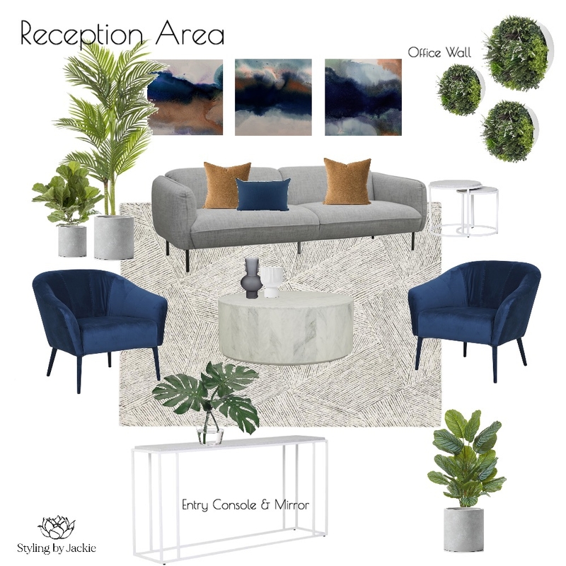 Reception Area Mood Board by Jackie Fyfe Interiors on Style Sourcebook
