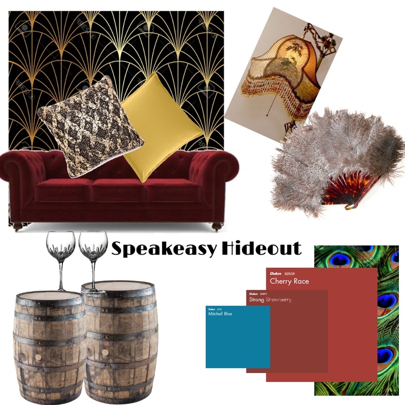 Speakeasy Hideout Mood Board by PamFlores on Style Sourcebook