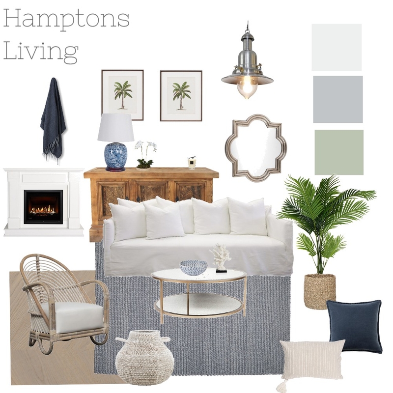 Hamptons Living Mood Board by Sarah Wilson Interiors on Style Sourcebook
