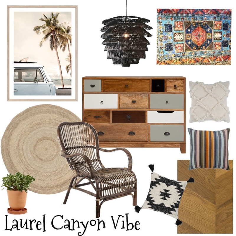 Laurel Canyon Vibe Mood Board by Louise Kenrick on Style Sourcebook