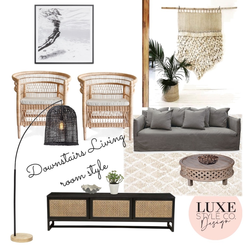 Beach house downstairs living room Mood Board by Luxe Style Co. on Style Sourcebook