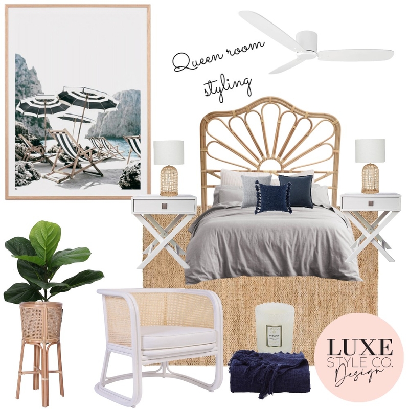Beach house Queen Room Mood Board by Luxe Style Co. on Style Sourcebook