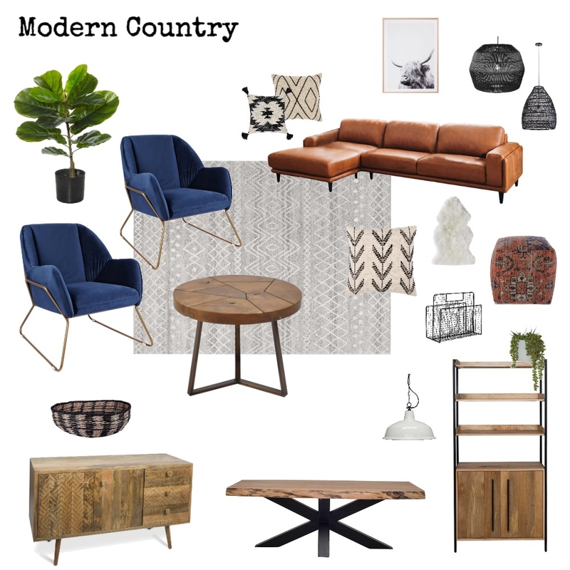 Modern Country #1 Mood Board by Moon Gemello on Style Sourcebook
