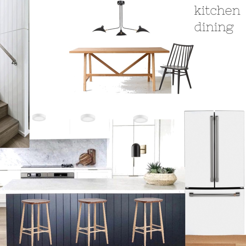 Dining room kitchen green and white--black flush Mood Board by knadamsfranklin on Style Sourcebook