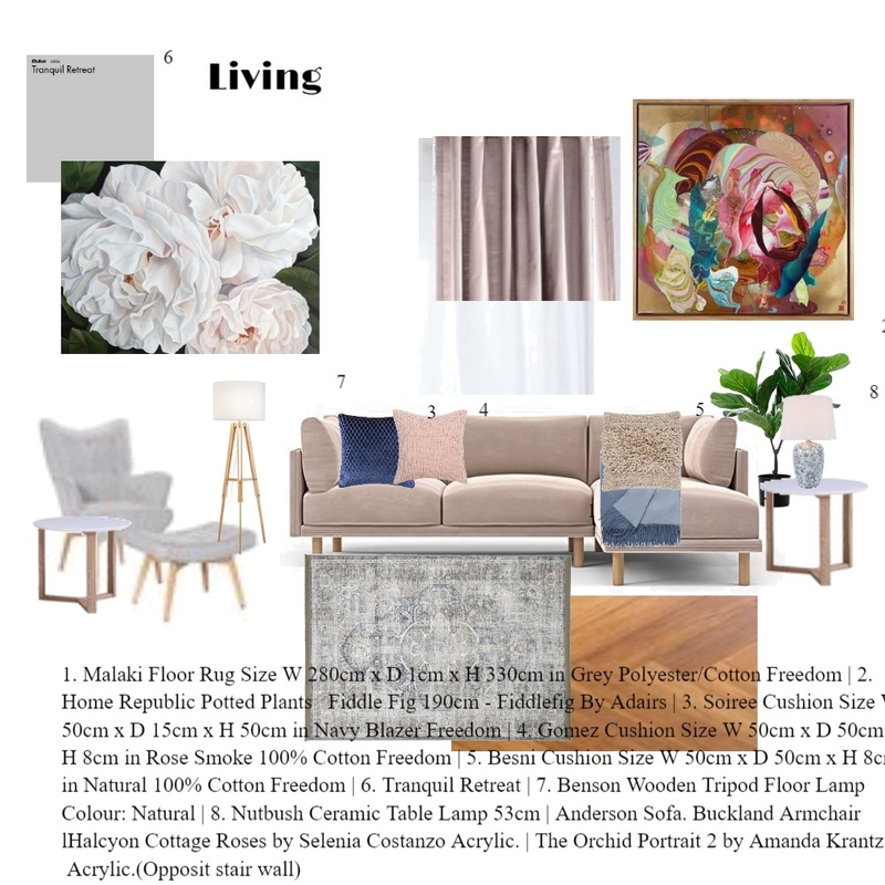 Sample board Living Mood Board by Sam on Style Sourcebook