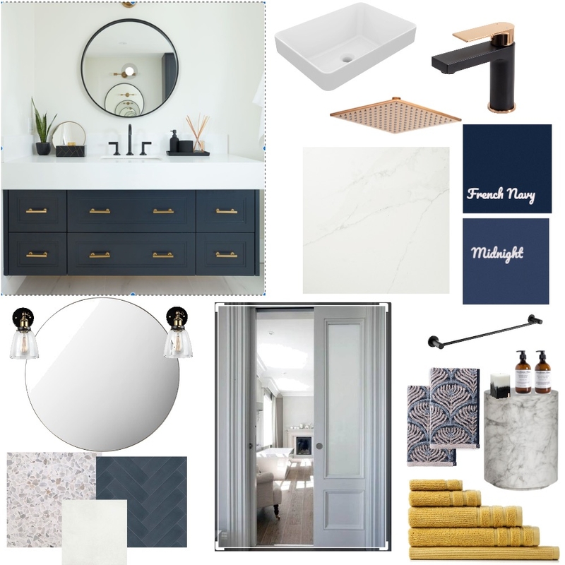Ensuite v2 Navy Mood Board by Altc on Style Sourcebook