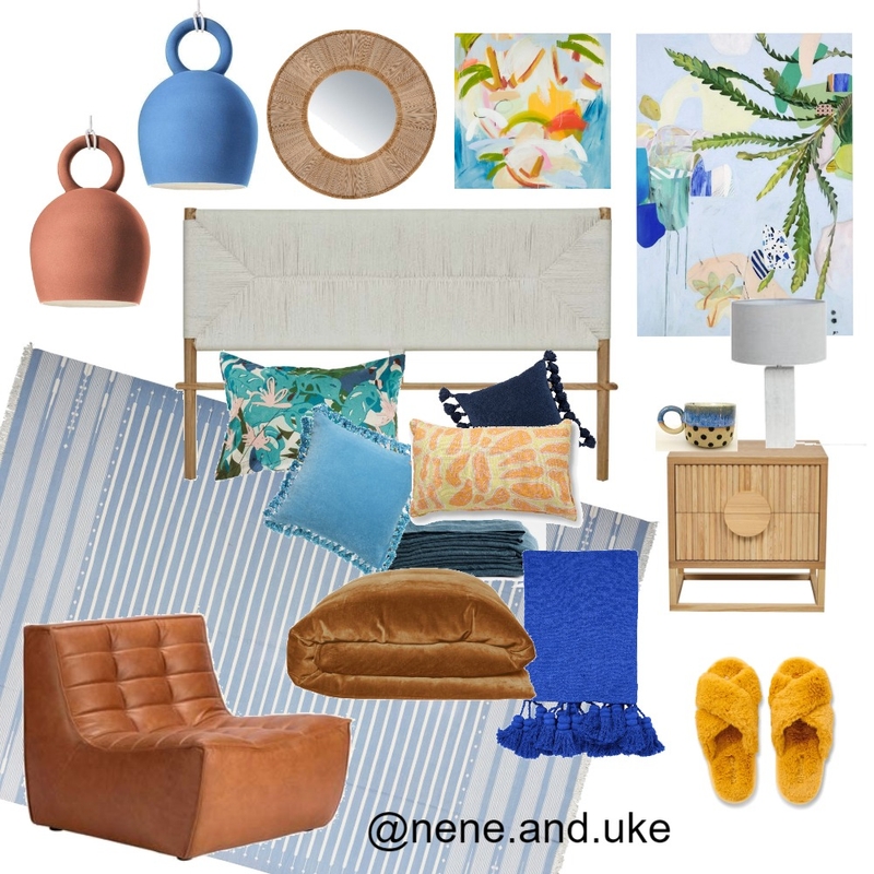 Blue Sandstorm Bedroom Mood Board by nene&uke on Style Sourcebook