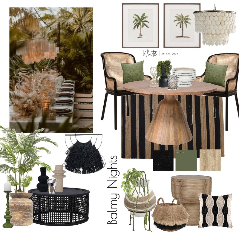 Balmy Nights Dining Mood Board by White With One Interior Design on Style Sourcebook