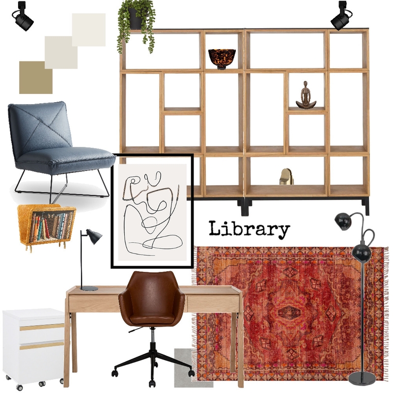 Library Mood Board by Kingston Design on Style Sourcebook