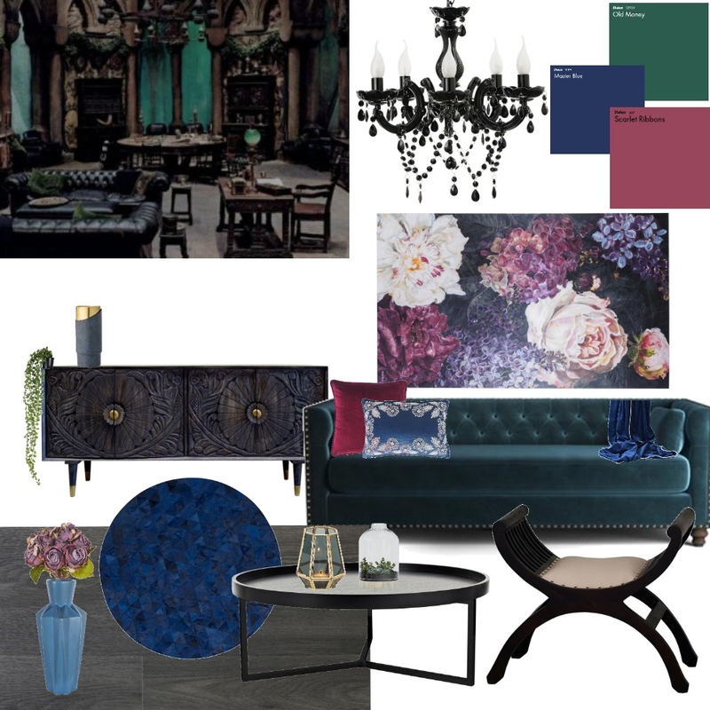 Gothic Living Room Mood Board by kaelaN on Style Sourcebook