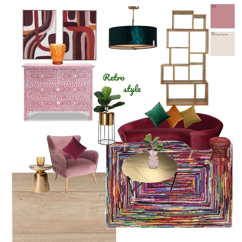 Retro Mood Board by Elena A on Style Sourcebook