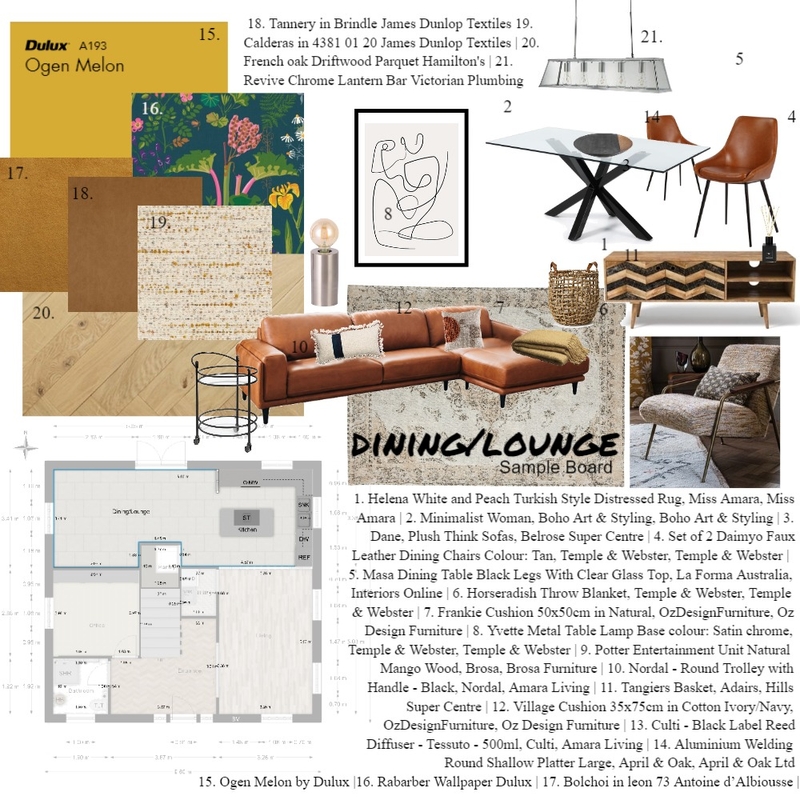Dining/Lounge Sample Board Mood Board by daisy.roberts1 on Style Sourcebook