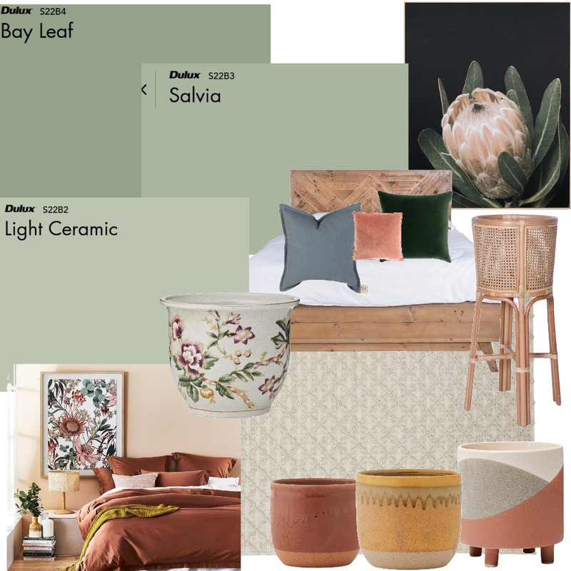 bedroom greens Mood Board by LindaBullen on Style Sourcebook