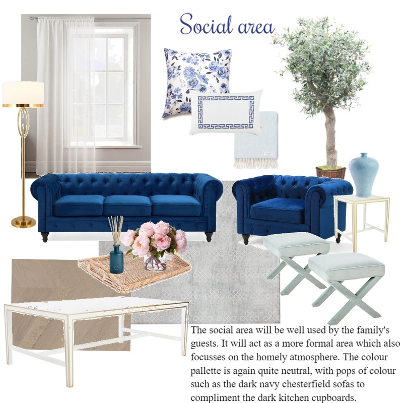 Social area - assignment 9 Mood Board by ChelseaH on Style Sourcebook