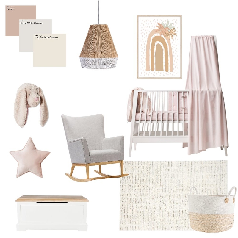 Baby Girl's Nursey Mood Board by Lauren Hooligan on Style Sourcebook