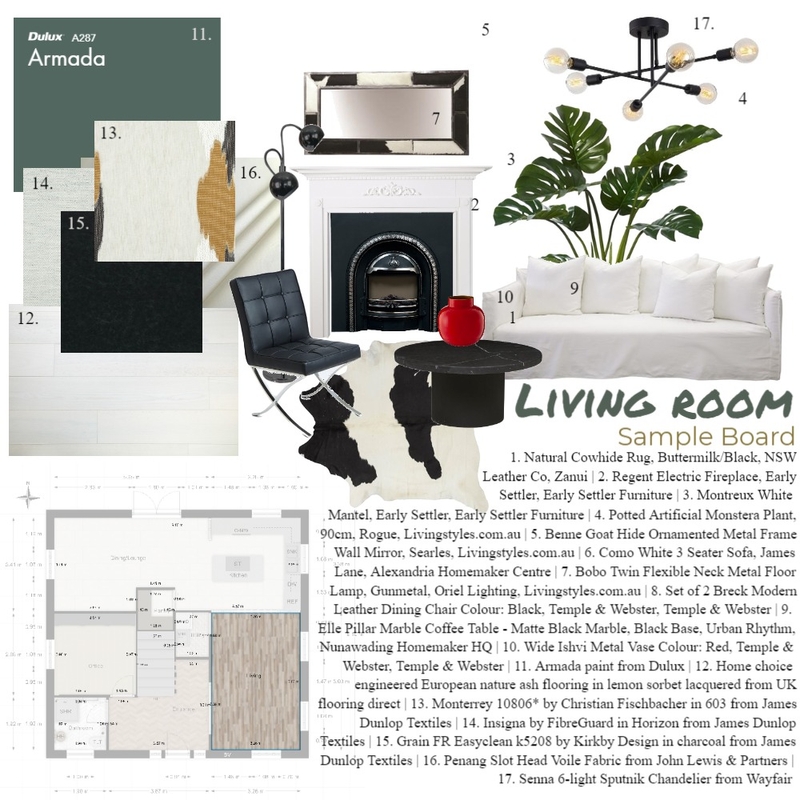 Living Room Sample Board Mood Board by daisy.roberts1 on Style Sourcebook