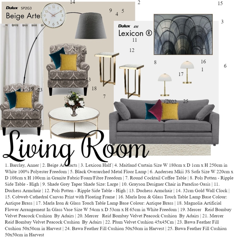Joanne - Light Gold Accents Mood Board by Tamz on Style Sourcebook