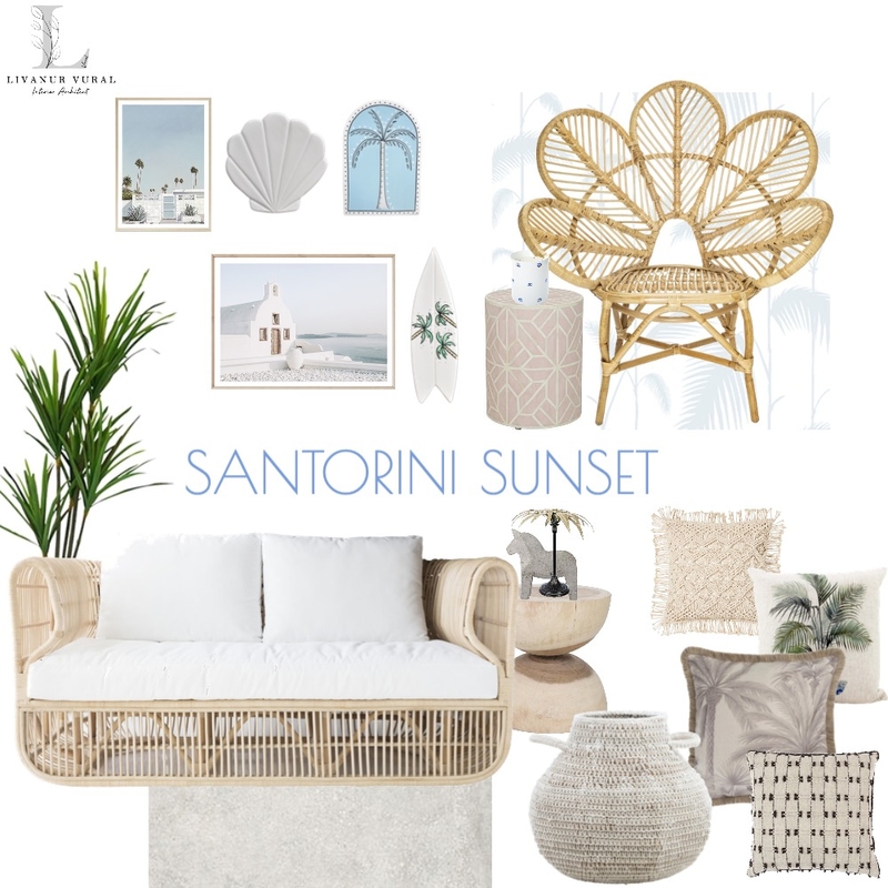 SANTORİNİ SUNSET Mood Board by livanurvuraldesign on Style Sourcebook