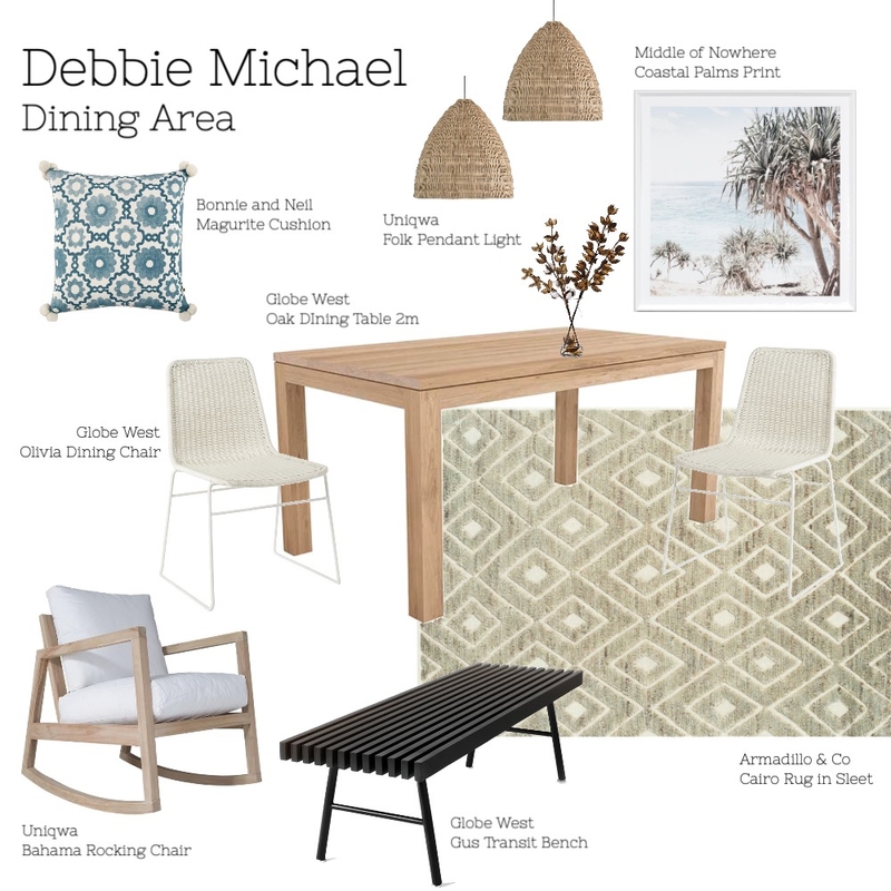 Debbie Michael_Dining Area Mood Board by bronteskaines on Style Sourcebook