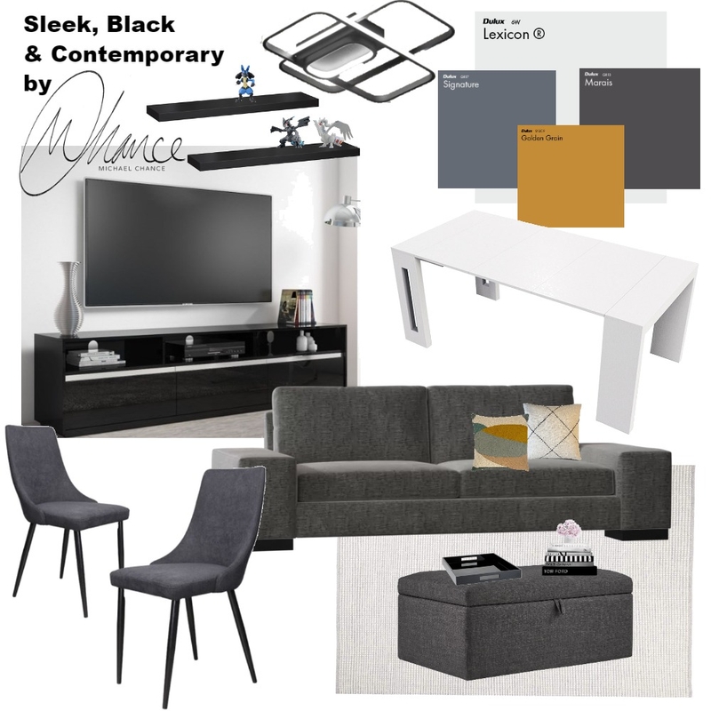Sleek, Neat & Contemporary Mood Board by Michael Chance Designs on Style Sourcebook