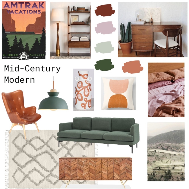 IDI Module 3 Mid-Century Modern Mood Board by IsabellePurcell on Style Sourcebook