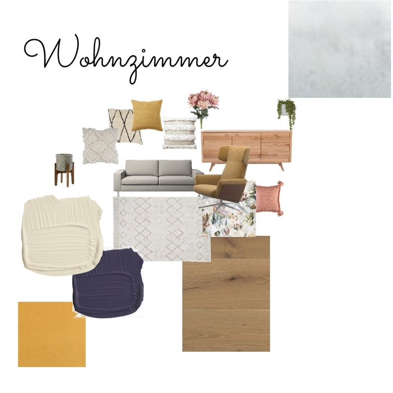 Modul 9 Wohnzimmer Mood Board by Claudia Probst on Style Sourcebook