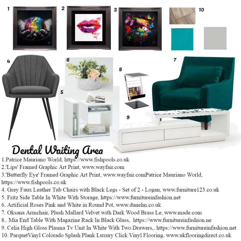Mayhew Dental Waiting Area Mood Board by rupal1patel@hotmail.com on Style Sourcebook