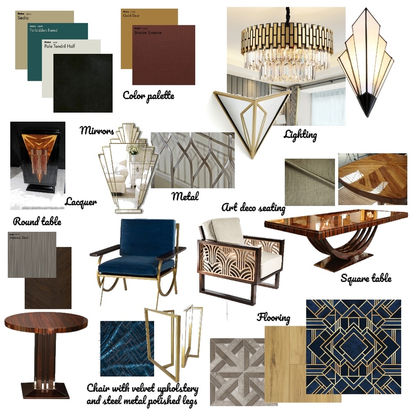 Art deco Mood Board by aditi sharma on Style Sourcebook